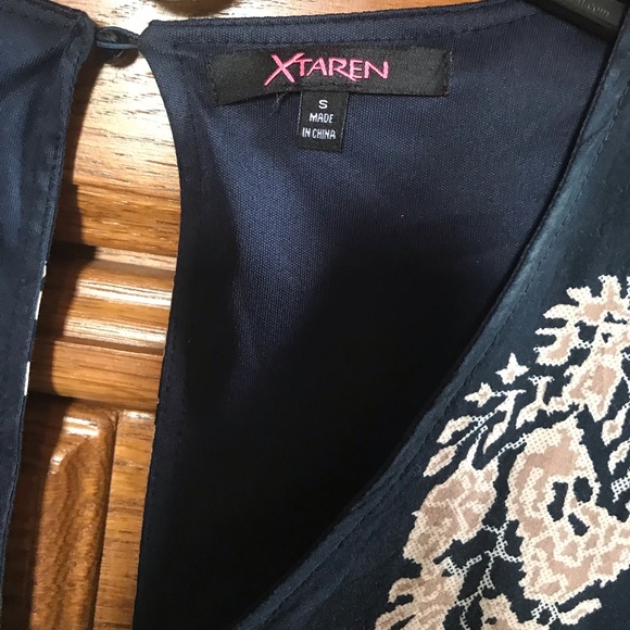 😍Xtaren | Navy Floral Romper - Picture 3 of 12